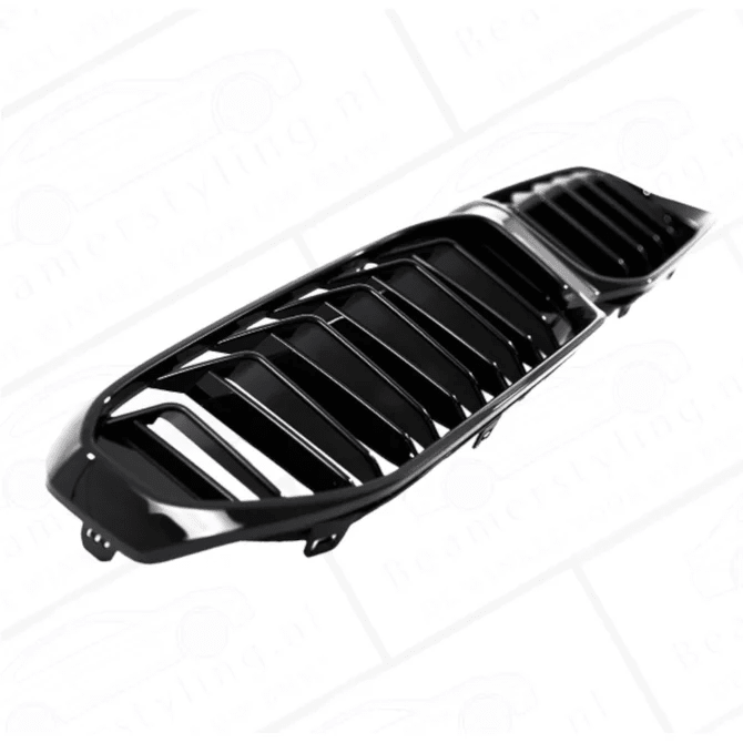 Nieren - BMW G30 / G31 LCI - Hoogglans Zwart - Dubbelspijls | Zonder Camera - Beamerstyling.nl