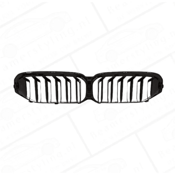 Nieren - BMW G30 / G31 LCI - Hoogglans Zwart - Dubbelspijls | Zonder Camera - Beamerstyling.nl