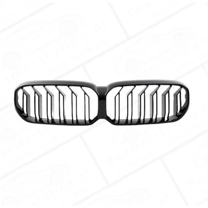 Nieren - BMW G30 / G31 LCI - Hoogglans Zwart - Dubbelspijls | Zonder Camera - Beamerstyling.nl