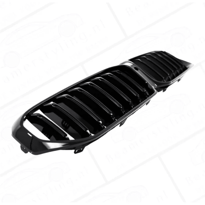 Nieren - BMW G30 / G31 LCI - Hoogglans Zwart | Met Camera - Beamerstyling.nl