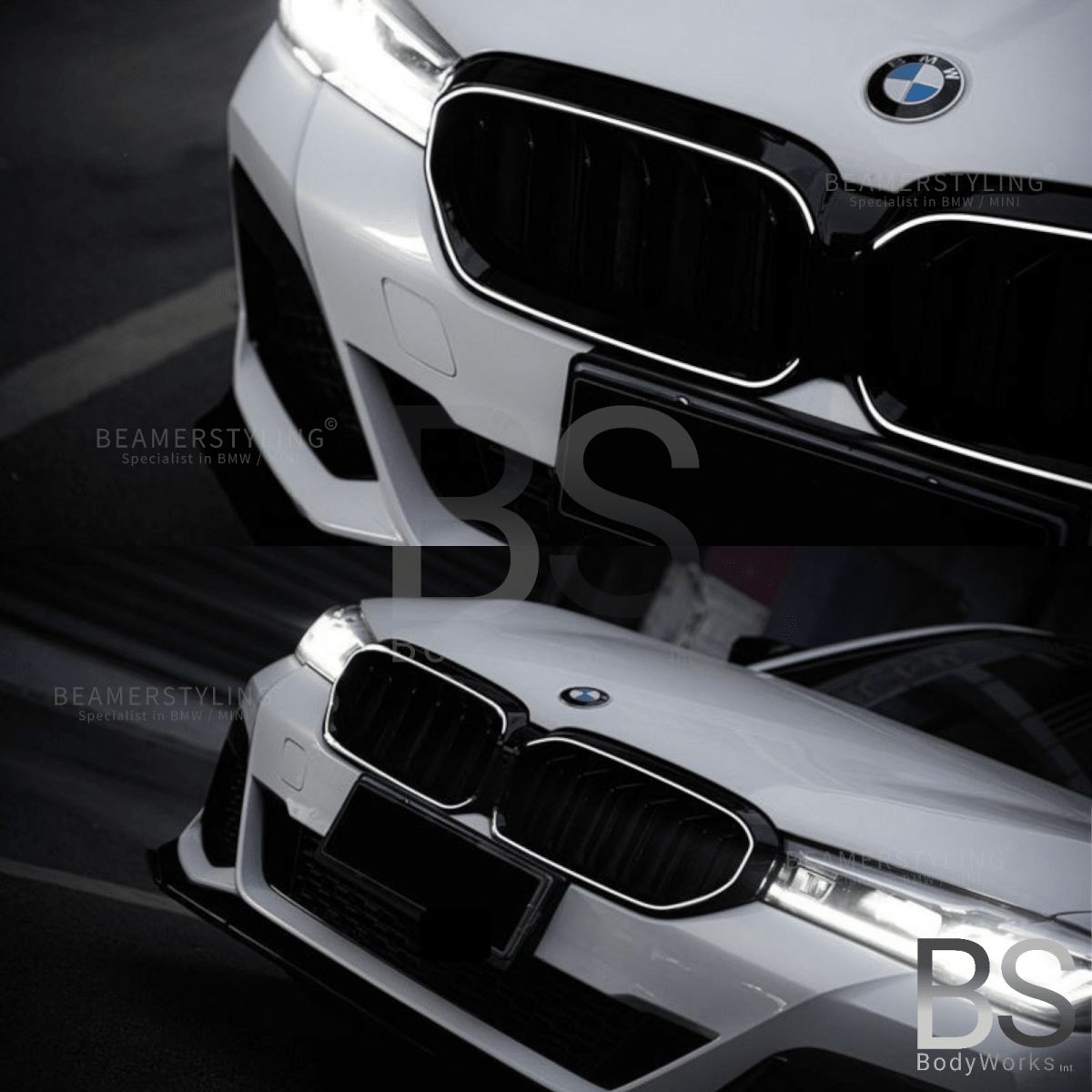 Nieren - BMW G30LCI / G31LCI - LED - M look - Hoogglans zwart - Compleet | 20 - 23 - Beamerstyling.nl