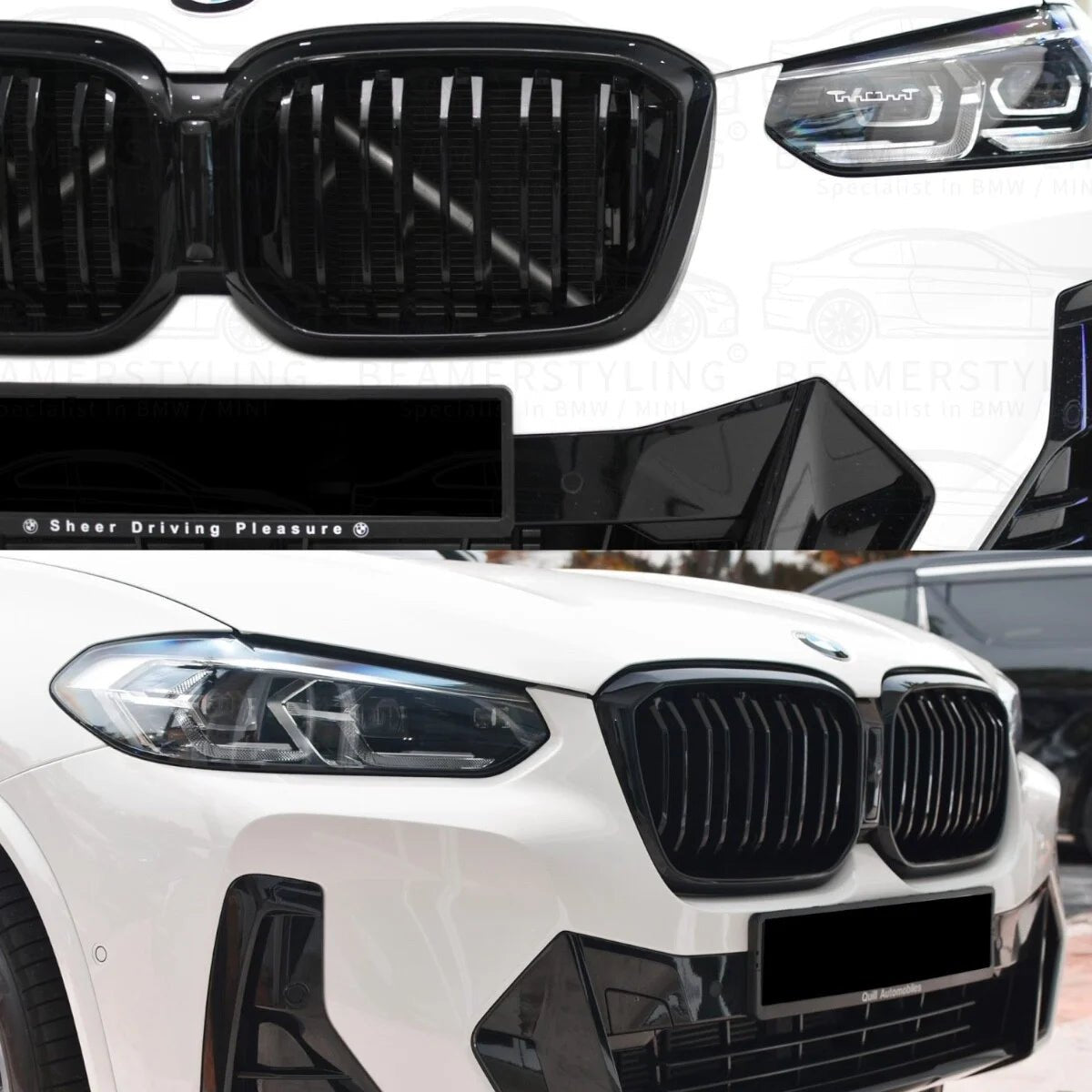 Nieren - BMW X3 G01 LCI / X4 G02 LCI - M Look - Hoogglans Zwart | 2021 - Beamerstyling.nl