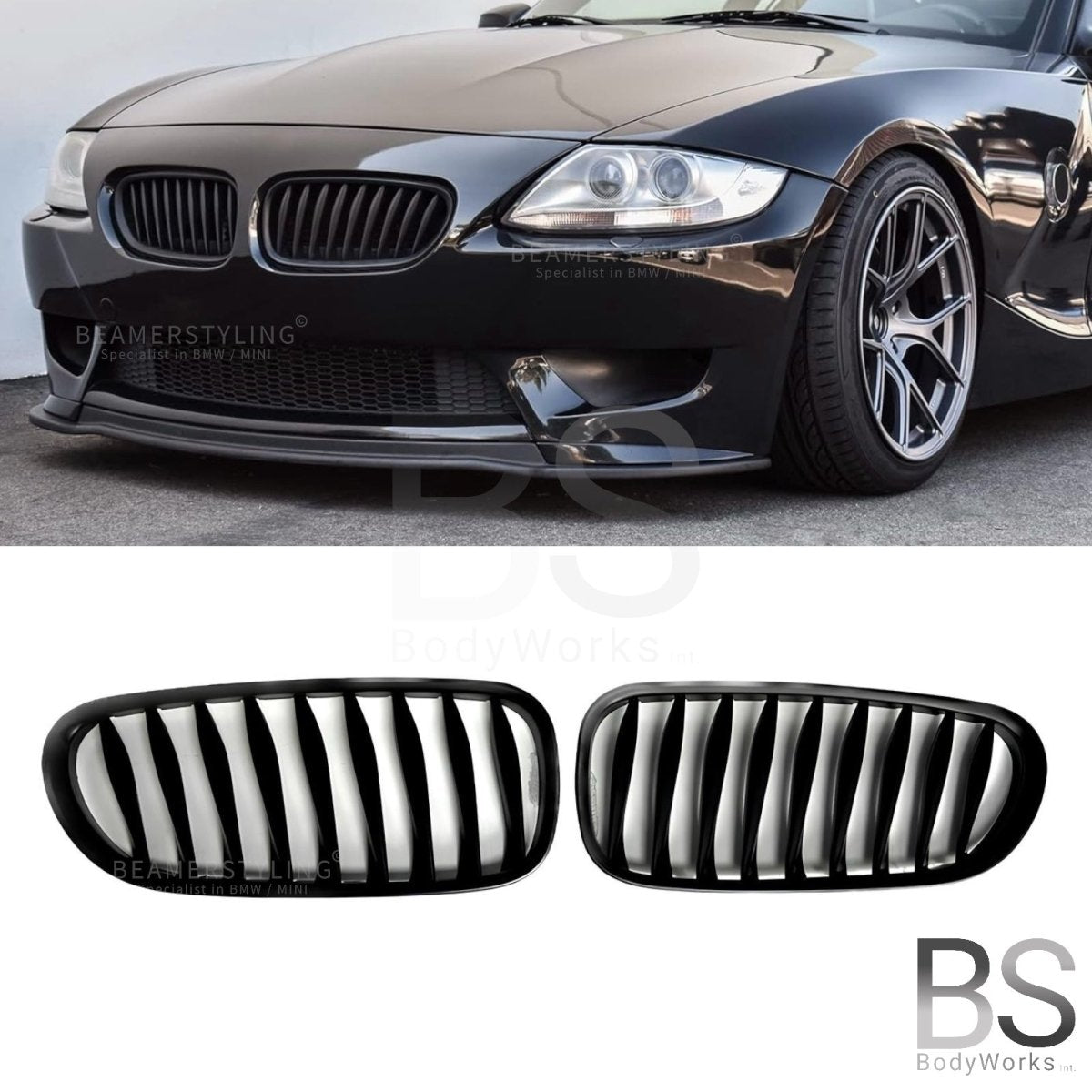 Nieren - BMW Z4 E85 / E86 - Mat Zwart | 2003 - 2009 - Beamerstyling.nl