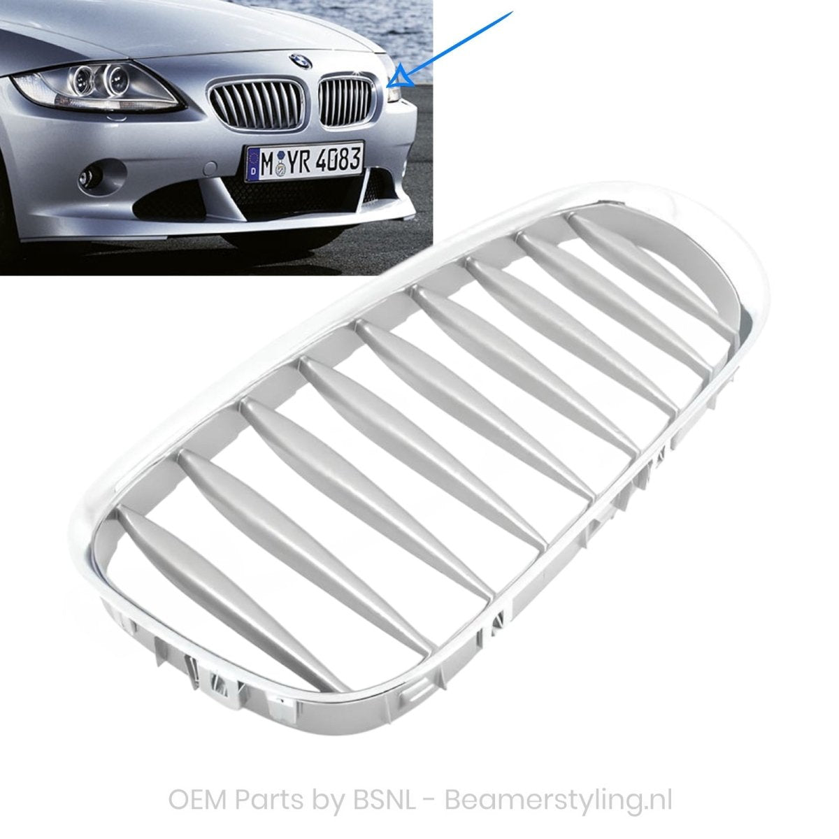 Nieren - BMW Z4 E85/E86 - Graphite - Links - 51117117757 | Origineel BMW - Beamerstyling.nl