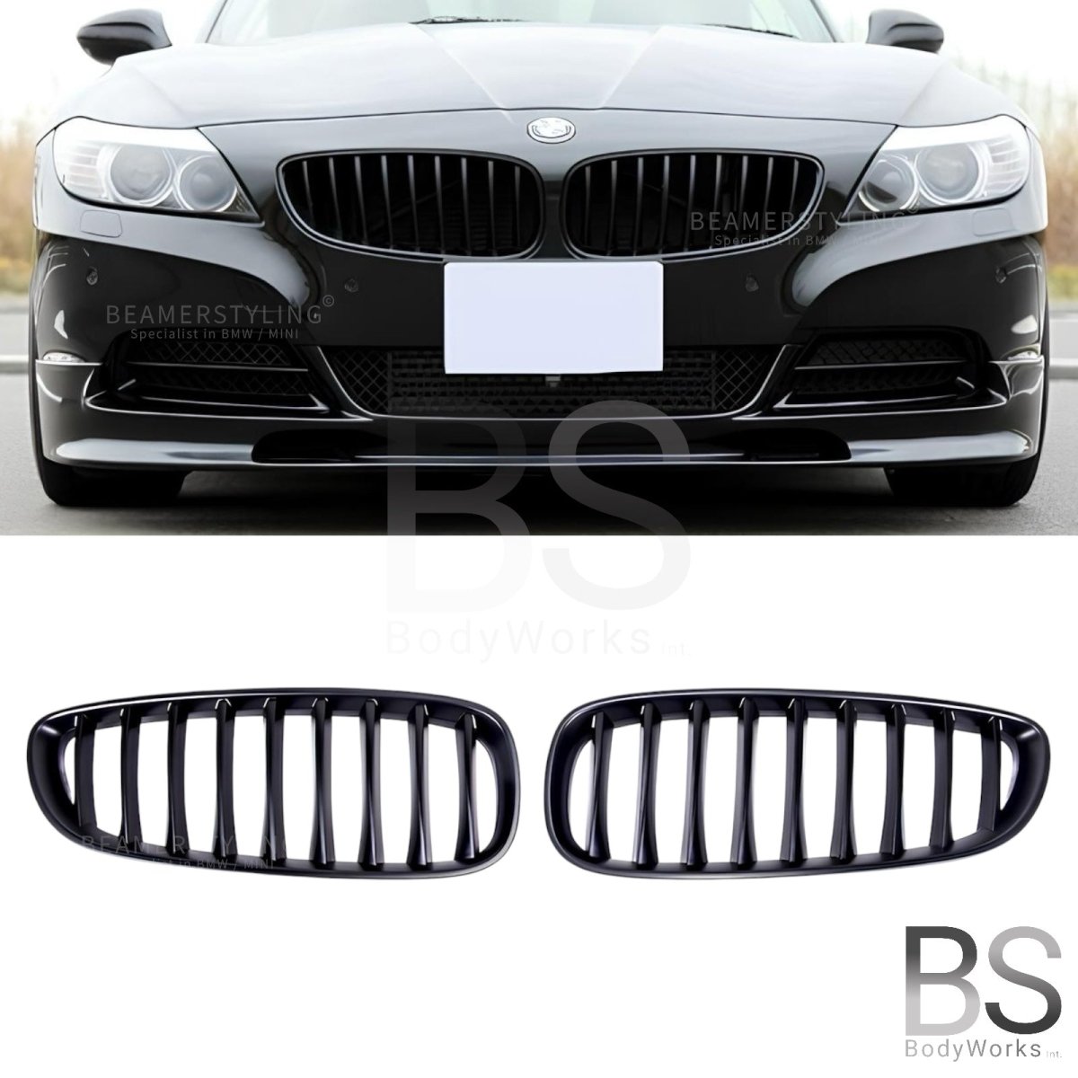 Nieren - BMW Z4 E89 - Mat Zwart | 2009 - 2016 - Beamerstyling.nl