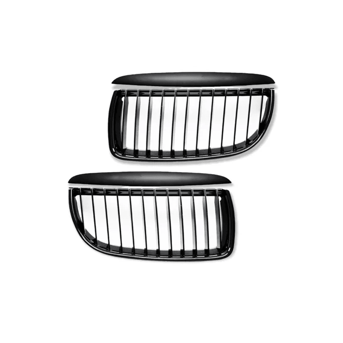 Nieren / Grill Delen Mat Zwart BMW 3 Serie E90 / E91 2005 - 2008 - Beamerstyling.nl