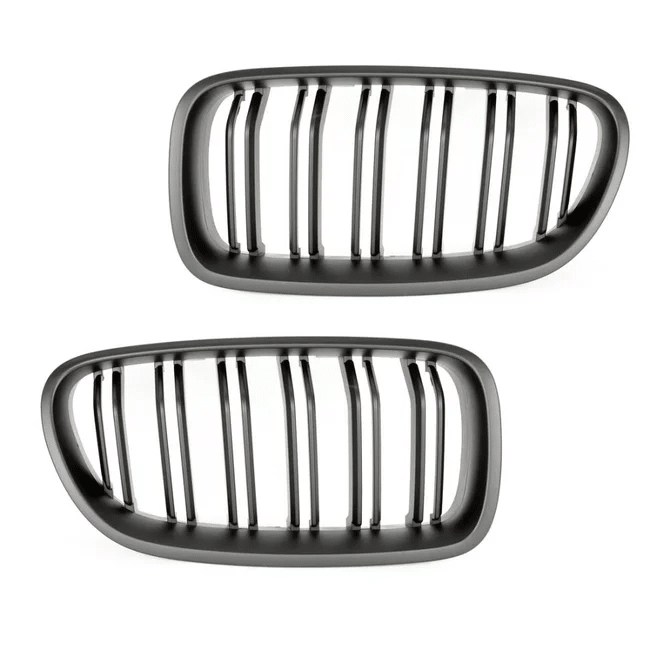 Nieren / Grill Delen Mat Zwart Dubbel Spijls BMW 5 Serie F10 / F11 - Beamerstyling.nl