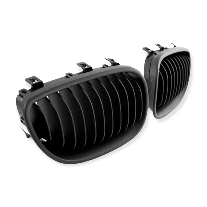 Nieren / Grill Delen Zwart BMW 5 Serie E60 / E61 — Mat Zwart - Beamerstyling.nl