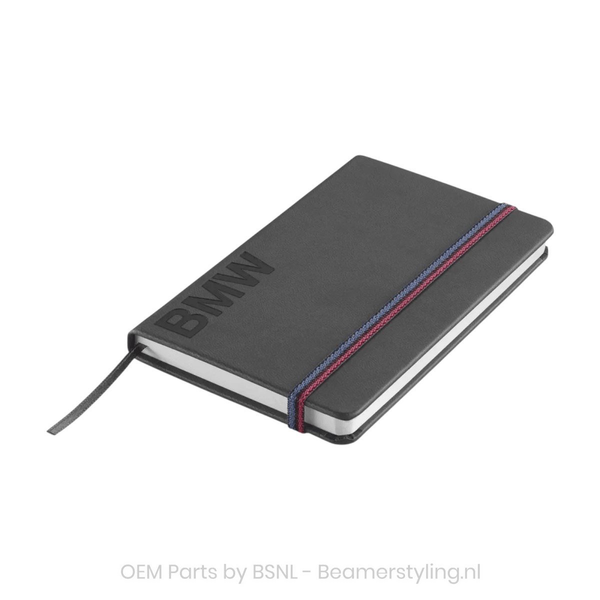 Notitieboekje - Leder look - Met BMW Woordmerk | Space Grijs - Beamerstyling.nl