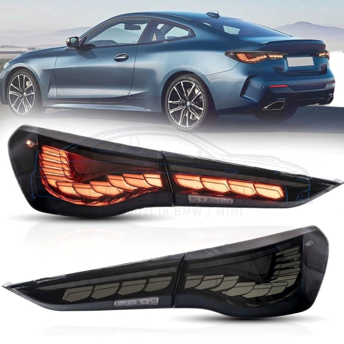 OLED Achterlichten - BMW G22 / G23 / G26 - Smoke | 2020+ - Beamerstyling.nl