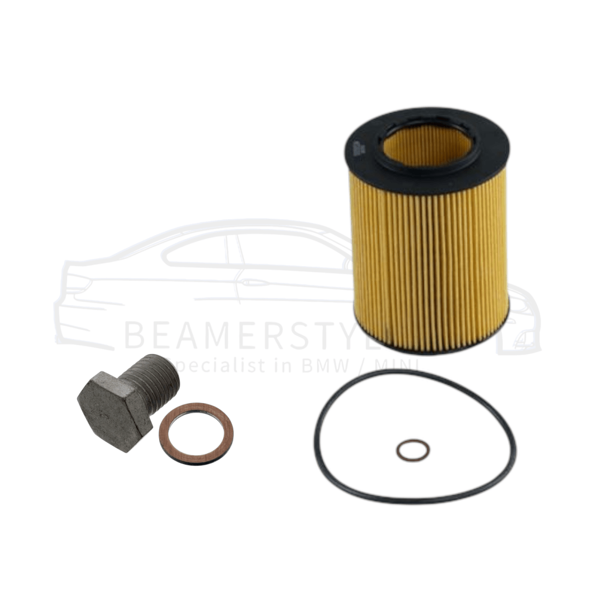 Oliebeurt set - BMW M52/M54 - Oliefilter + Carterplug M12x1,5 | Febi - Beamerstyling.nl