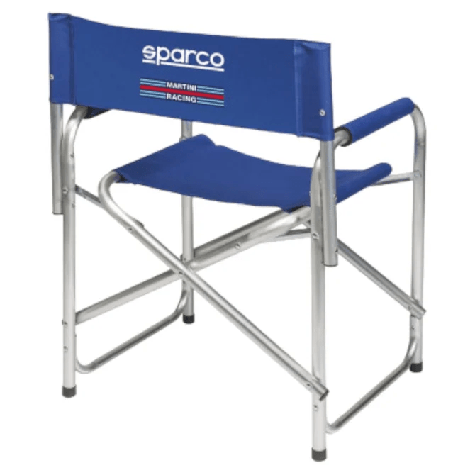 Opklapstoel - Blauw - Martini Racing - Aluminium | Sparco - Beamerstyling.nl