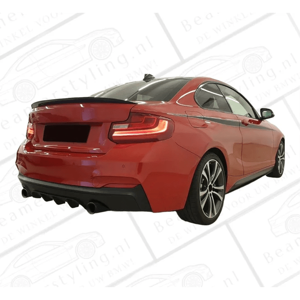 Performance Diffuser M235I M240I BMW F22 / F23 Glanzend Zwart - Beamerstyling.nl