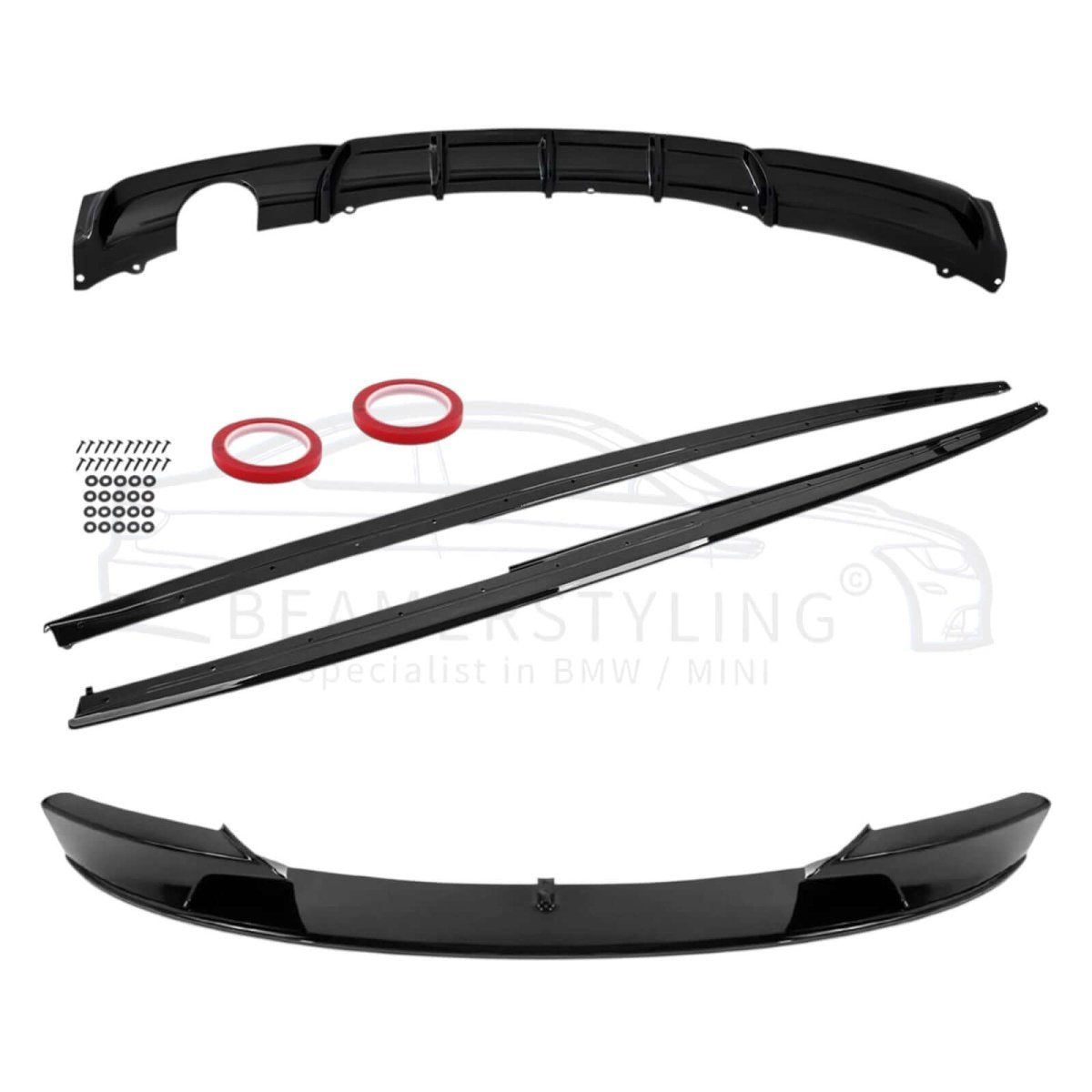 Performance Pakket - BMW 3 Serie F30 / F31 - 1 Links - Hoogglans Zwart | 12 - 19 - Beamerstyling.nl