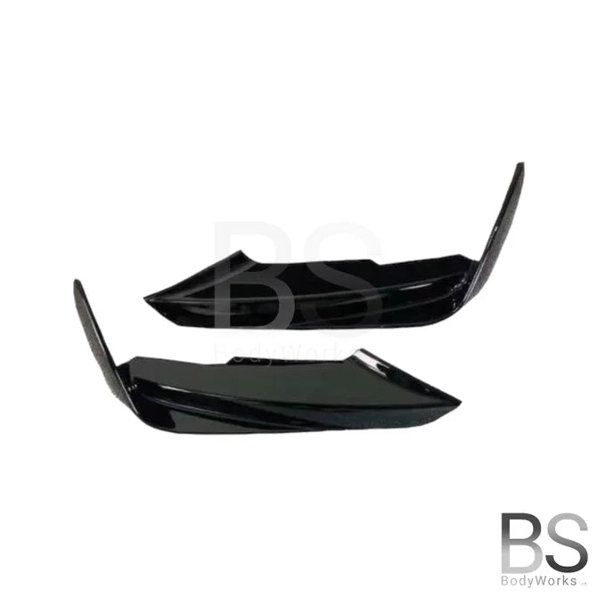 Canards - BMW F30 / F31 - Voor M Pakket - Hoogglans Zwart | 12-19