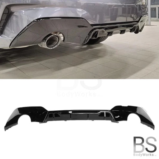 Diffuser - BMW G20 / G21 - MP Look - Met 4 Vinnen - Hoogglans Zwart | 19-22