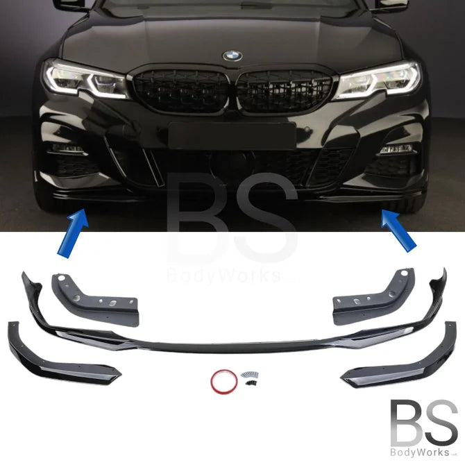 Front Lip - BMW G20 / G21 - M Performance Look - Hoogglans Zwart | 19-22