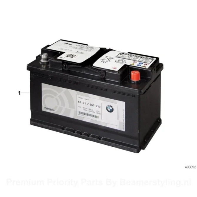 BMW ACCu - Agm 90Ah - 61 21 6 924 023 | Origineel BMW
