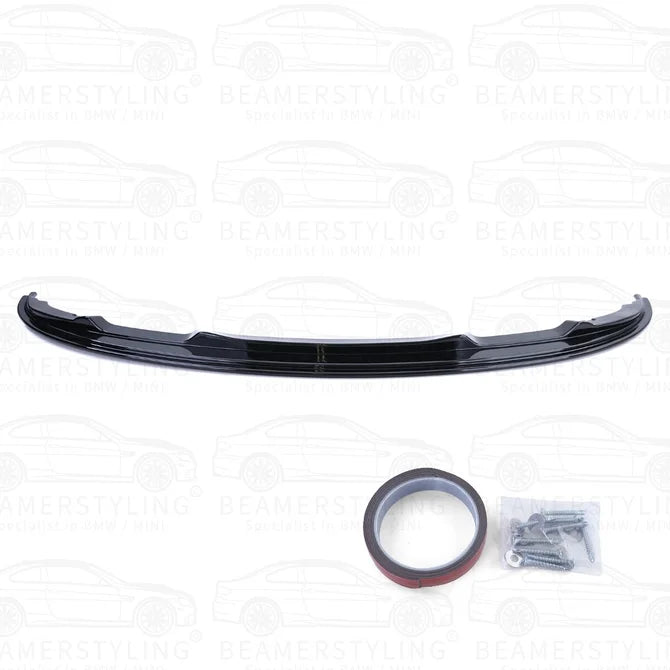 Front Lip - BMW E90 / E91 - Voor M Pakket - Hoogglans Zwart | 08-12