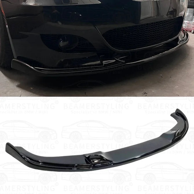 Front Lip - BMW E60 / E61 - Hamann Style - Hoogglans Zwart | Voor M5 Look Bumper