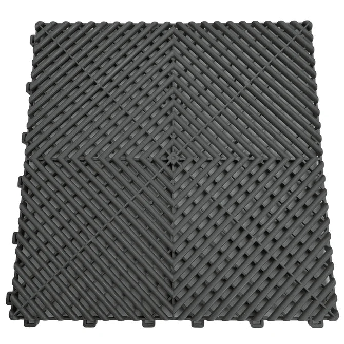 15,68M² Showroom Garagevloer - Grijs/Wit Vierkant - 280Cmx560Cm