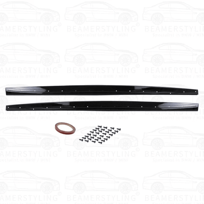 Side Skirt Extensions - BMW F32 / F33 / F36 - Hoogglans Zwart | 13 - 21 - Beamerstyling.nl