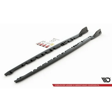 Side Skirt Extensions V3 - BMW F40 - Hoogglans Zwart - Maxton Design - Beamerstyling.nl