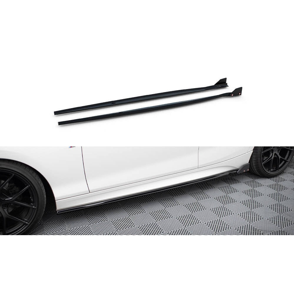 Side Skirt Extensions V4 + Vinnen - BMW 1 Serie F20 - Maxton Design | 2011 - 2019 - Beamerstyling.nl