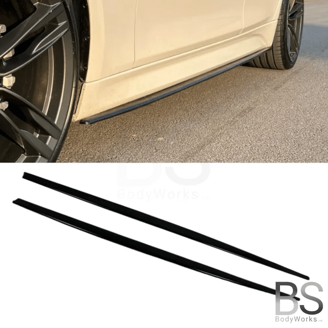 Side Skirts Extensions - BMW F30 / F31 - Hoogglans Zwart - Voor M Pakket | 12 - 19 - Beamerstyling.nl