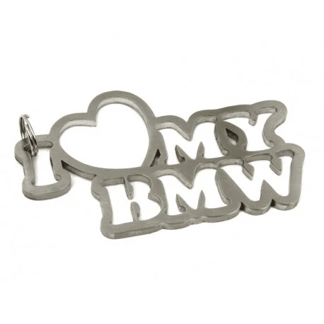 Sleutelhanger - 'I Love My BMW' - Roestvrij Staal - Gepolijst - Beamerstyling.nl