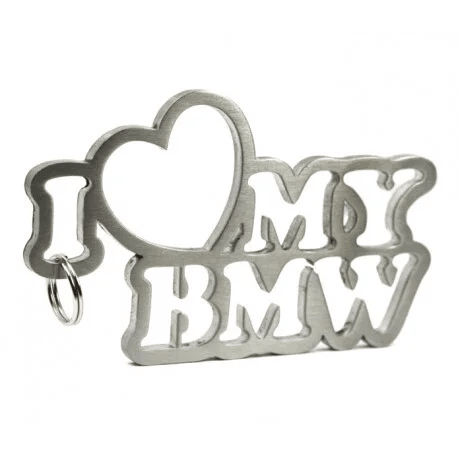 Sleutelhanger - 'I Love My BMW' - Roestvrij Staal - Gepolijst - Beamerstyling.nl