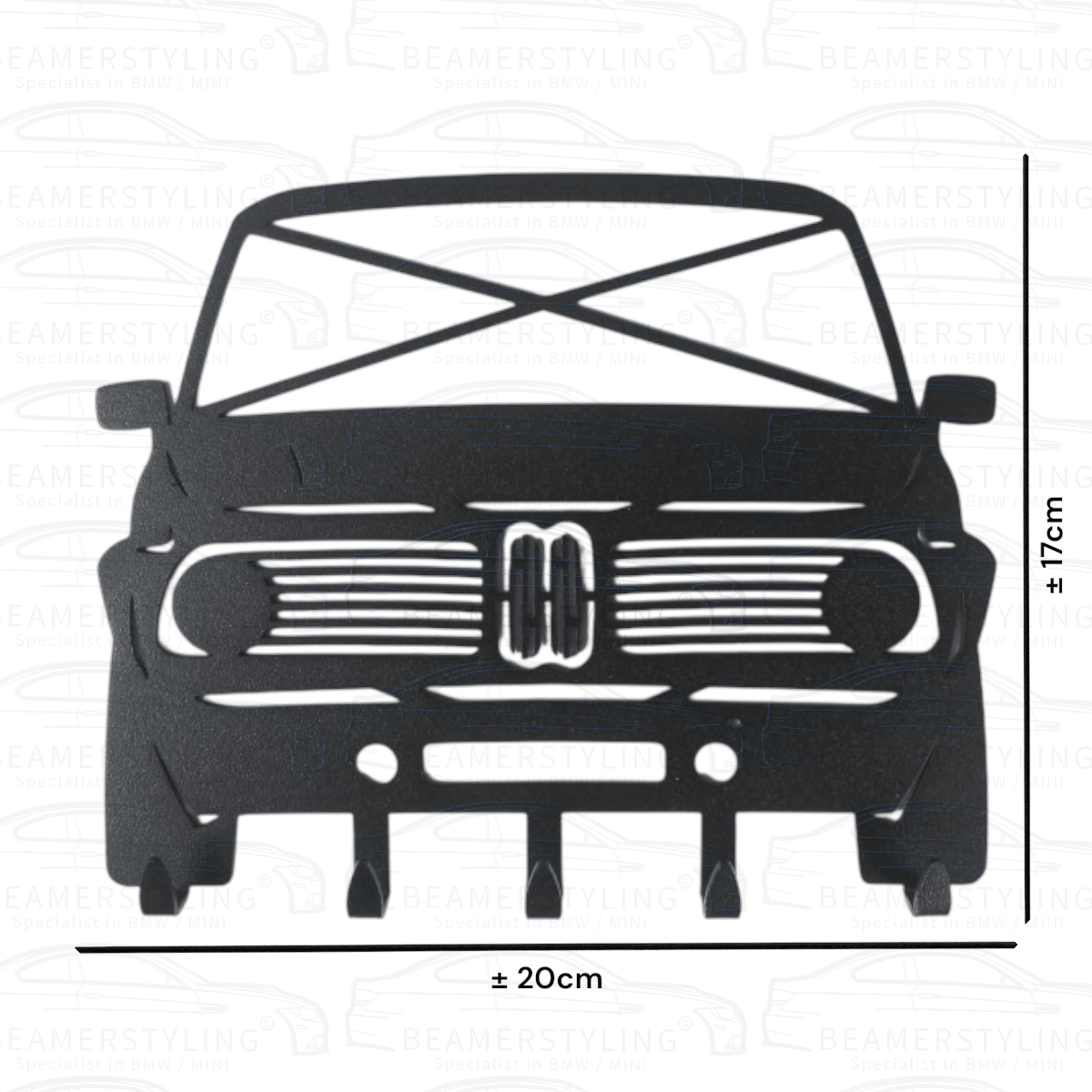 Sleutelrek - BMW 2002 - Staal - Zwart | ±20x17cm - Beamerstyling.nl