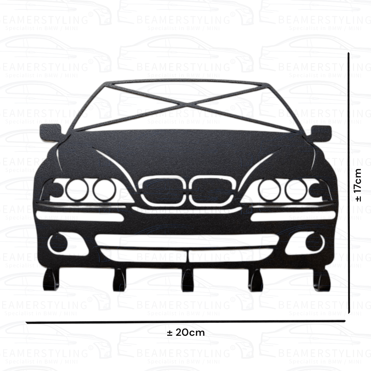 Sleutelrek - BMW E39 - Staal - Zwart | ±20x17cm - Beamerstyling.nl