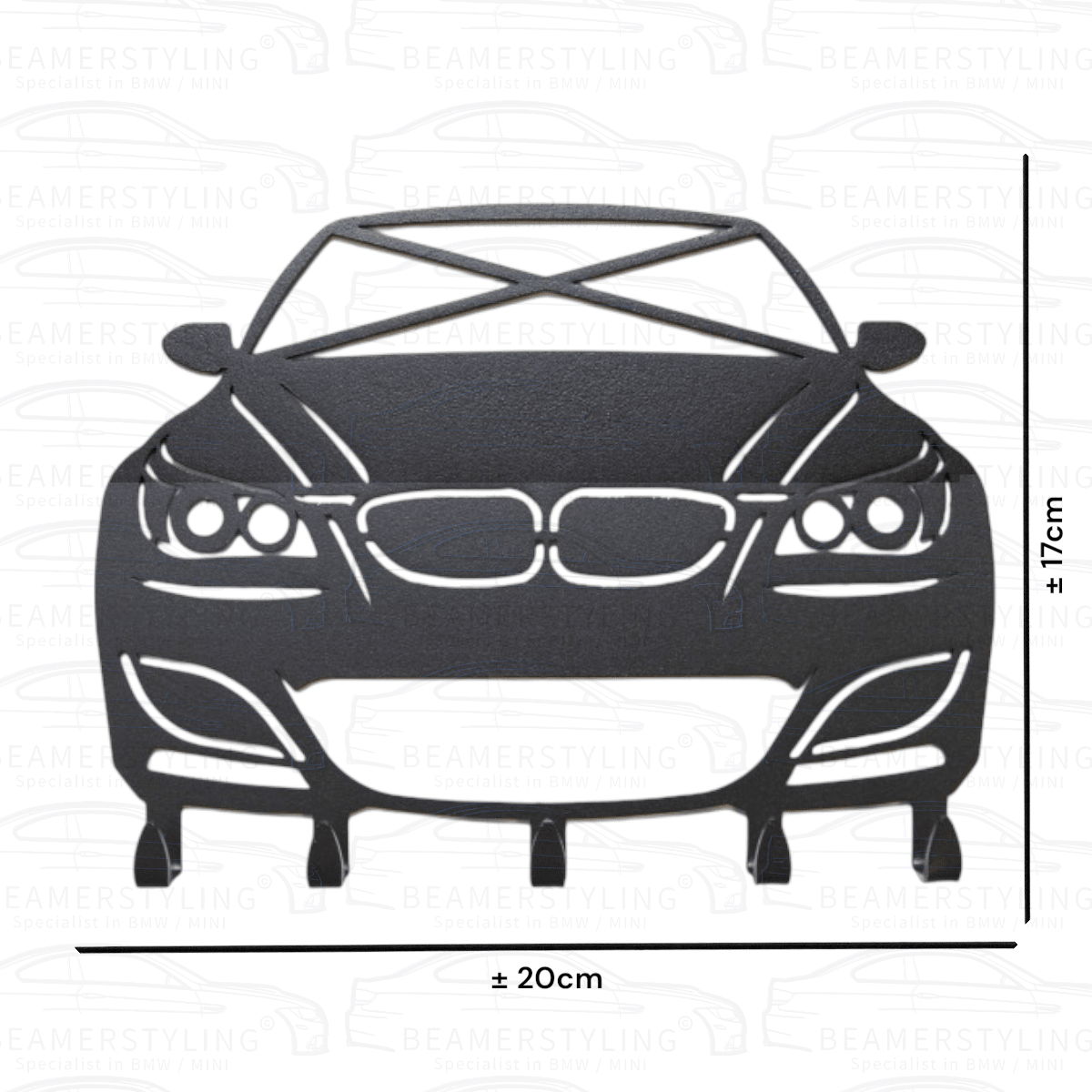 Sleutelrek - BMW E60 / E61 - Staal - Zwart | ±20x17cm - Beamerstyling.nl