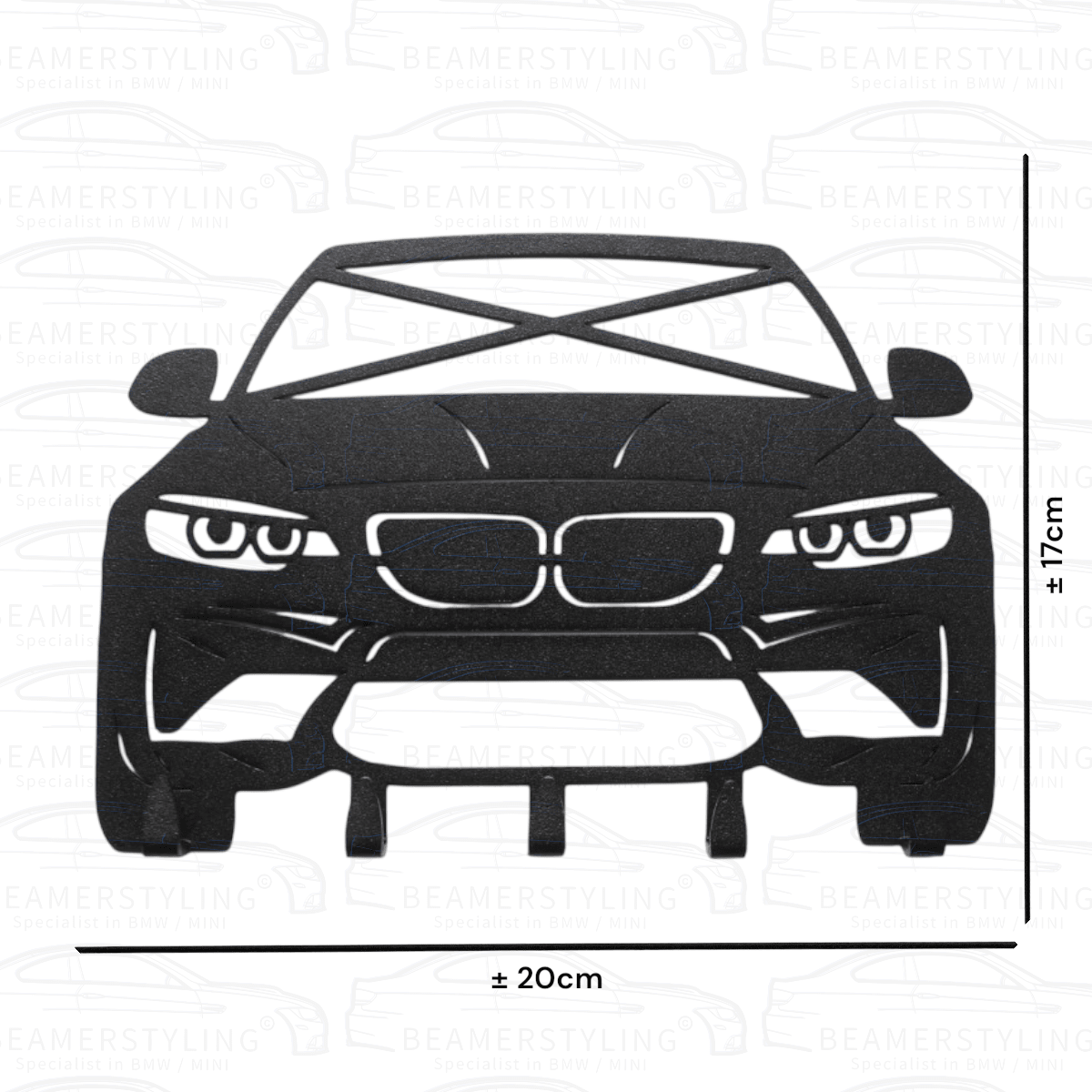 Sleutelrek - BMW F87 M2 - Staal - Zwart | ±20x17cm - Beamerstyling.nl