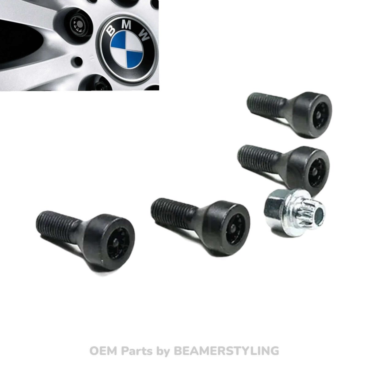 Slotbouten Set - M12X1,5 - Origineel BMW | 36136786419 - Beamerstyling.nl