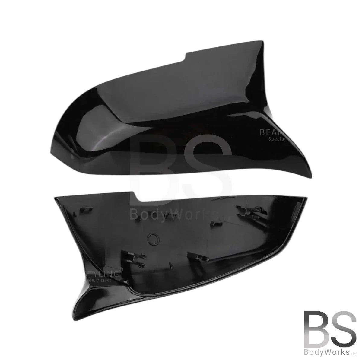 Spiegelkappen - BMW F20 / F21 / F22 / F87 / F23 / F30 / F31 / F32 / F33 / F34 / F36 / - M3/M4 Look - Hoogglans Zwart - Beamerstyling.nl