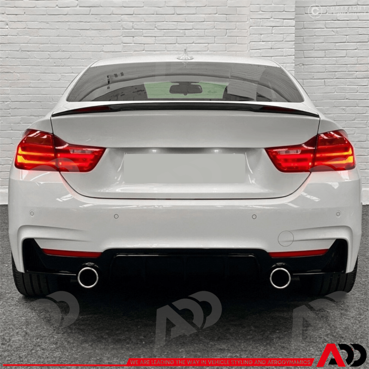 Spoiler - BMW F36 Gran Coupé - M Performance look V2 - Hoogglans zwart | 14 - 21 - Beamerstyling.nl
