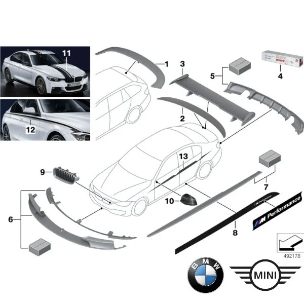 Spoiler - BMW M3 F80 - M Performance - Carbon | Origineel BMW - Beamerstyling.nl