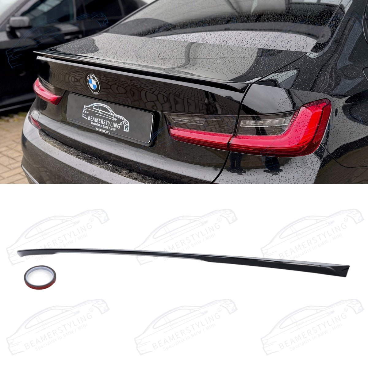 Spoiler Lip - BMW G20 Sedan - M Look - Hoogglans Zwart | 2019+ - Beamerstyling.nl