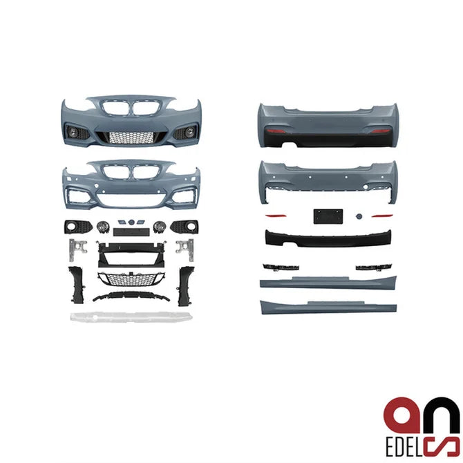 BMW 2 Serie M Sport Look Pakket F22 / F23 2013-2017 — 2 Uitlaat Uitsparingen Links