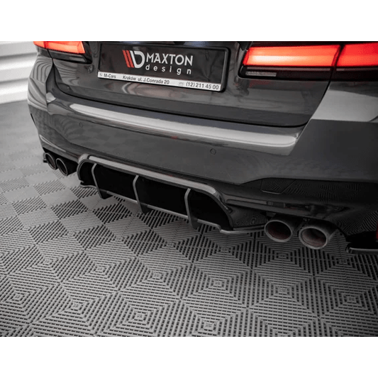 Street Pro Diffuser - BMW M5 F90 - Maxton Design — Zwart / Rood - Beamerstyling.nl