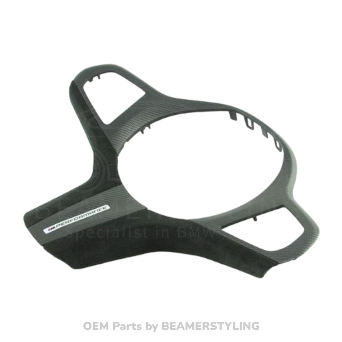 Stuurwiel Afdekking - BMW F40, F44, G42, G87, G20, G21, G28, M3 G80, M3 G81, G22, G23, G26, M4 G82, M4 G83, Z4 G29 - M Performance - Alcantara/Carbon | 32302463594 - Beamerstyling.nl