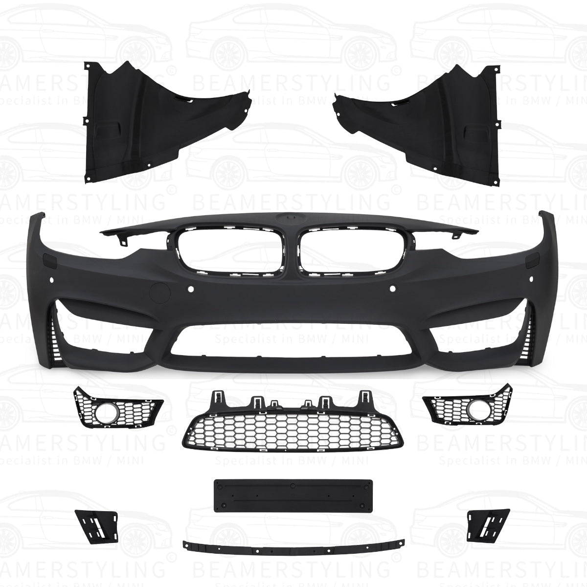 Voorbumper - BMW F30 / F31 - M3 Look - Met PDC | 15 - 19 - Beamerstyling.nl