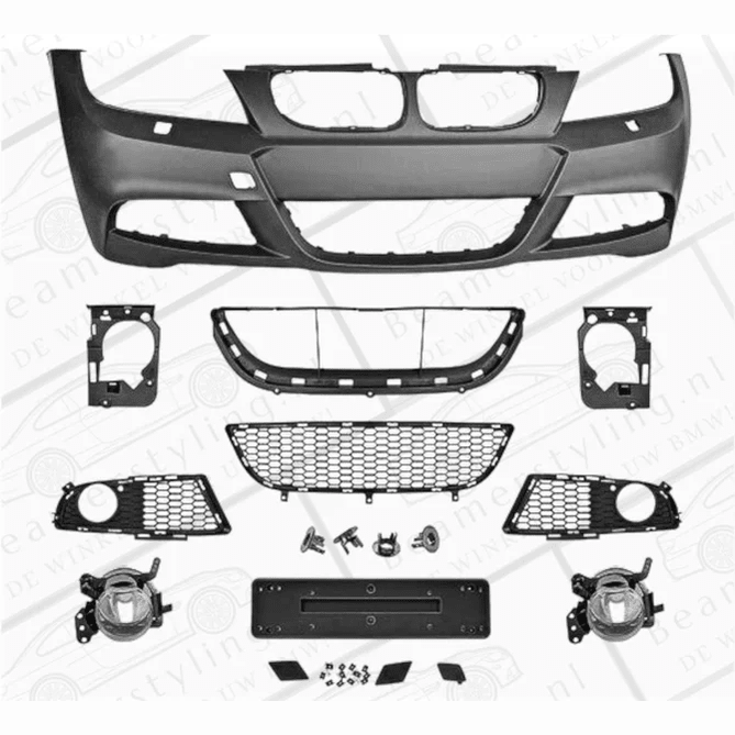 Voorbumper M Sport Pakket Look E90 / E91 2008 - 2012 — Zonder Parkeersensoren Voorbereiding - Beamerstyling.nl