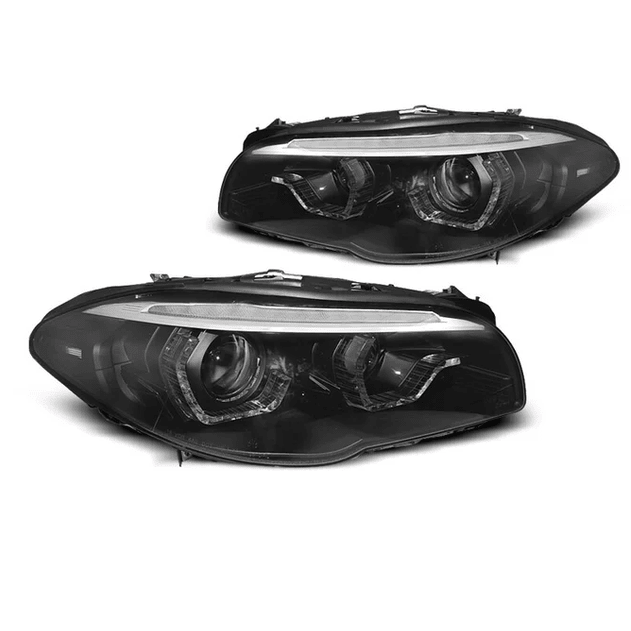 Xenon Koplampen - BMW 5 Serie F10 / F11 - Drl Angel Eyes | 2010-2013 — Zonder Afs (Bochtverlichting). - Beamerstyling.nl