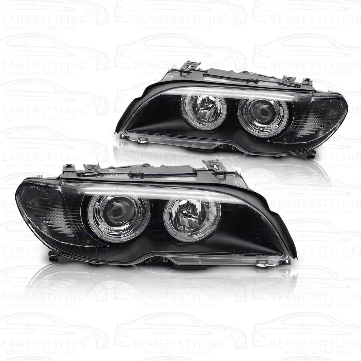 Xenon Koplampen - BMW E46 Coupe / Cabrio - D2S/H7 - Halogeen Angel Eyes | 03 - 07 - Beamerstyling.nl